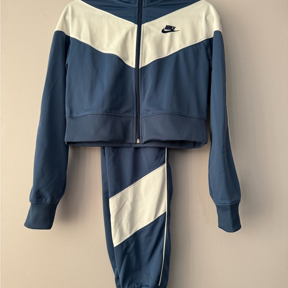 Nike Blue and White Womens Tracksuit